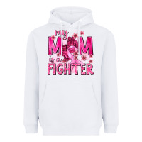 White My Mom Is a Fighter with Ribbon Heavyweight Hoodie - texasbilliewilder