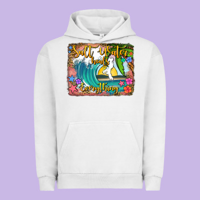 Salt Water Heals Everything Urban Hoodie Designed By Jasminsmagicworld