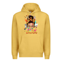 Antique Gold art teacher messy bun Premium Hoodie - NancyCooperArtShop