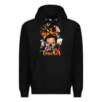 Black art teacher messy bun Premium Hoodie - NancyCooperArtShop