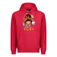 Cardinal art teacher messy bun Premium Hoodie - NancyCooperArtShop