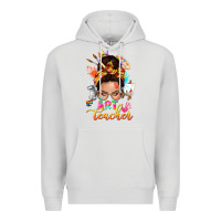 Dove Grey art teacher messy bun Premium Hoodie - NancyCooperArtShop