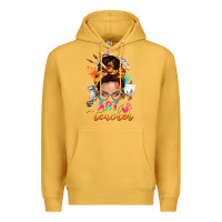 Mustard art teacher messy bun Premium Hoodie - NancyCooperArtShop
