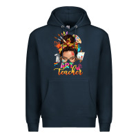 Navy art teacher messy bun Premium Hoodie - NancyCooperArtShop