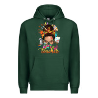 Sports Green art teacher messy bun Premium Hoodie - NancyCooperArtShop