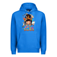 True Royal art teacher messy bun Premium Hoodie - NancyCooperArtShop