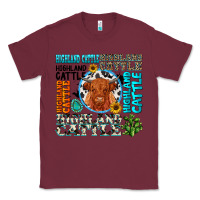 Burgundy highland cattle Classic Tee - texasbilliewilder
