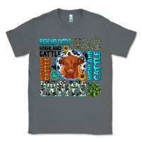 Charcoal Heather highland cattle Classic Tee - texasbilliewilder