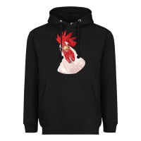 Black silly chicken head Heavyweight Hoodie - RanaPortraitStore