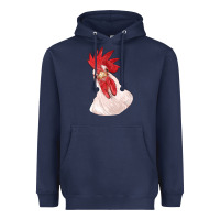 Navy silly chicken head Heavyweight Hoodie - RanaPortraitStore