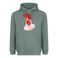 Sage silly chicken head Heavyweight Hoodie - RanaPortraitStore
