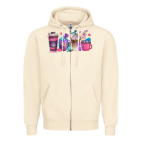 Sandshell nail hustler coffee cups Zipper Hoodie - texasbilliewilder