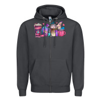 Smoke nail hustler coffee cups Zipper Hoodie - texasbilliewilder