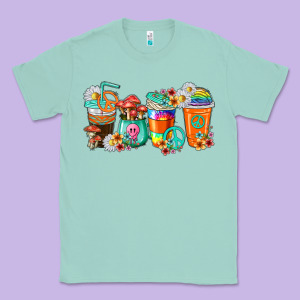 Hippie Coffee Cups Classic Tee Designed By Texasbilliewilder