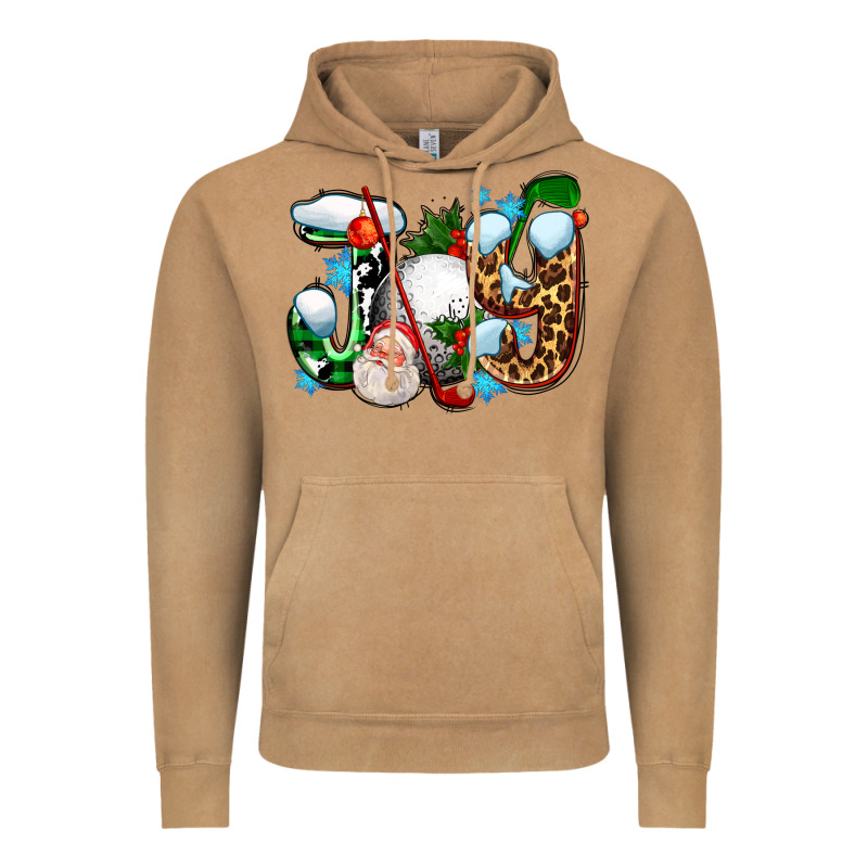 Joy With Golf And Santas Vintage Hoodie by AdoDesignShop | Teevron