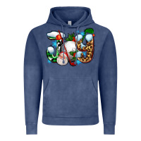 Vintage Denim joy with golf and santas Vintage Hoodie - AdoDesignShop