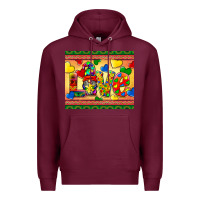 Burgundy love autism awareness Premium Hoodie - BarkalooDesign