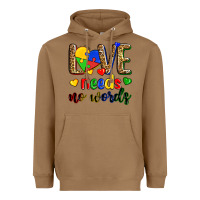 Toasted Coconut love needs no words Heavyweight Hoodie - Zillion Design Studio
