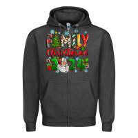 Charcoal Heather family christmas 2024 Zipper Hoodie - Zillion Design Studio