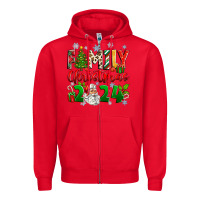 Red family christmas 2024 Zipper Hoodie - Zillion Design Studio