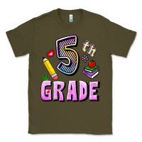 Army Green Fifth Grade Classic Tee - RanaPortraitStore