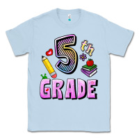 Dusty Blue Fifth Grade Classic Tee - RanaPortraitStore