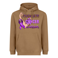 Toasted Coconut Pancreatic Cancer Warrior Heavyweight Hoodie - texasbilliewilder