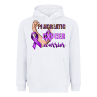 White Pancreatic Cancer Warrior Heavyweight Hoodie - texasbilliewilder