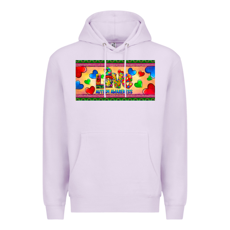 Love Autism Awareness License Plate Template Premium Hoodie by BarkalooDesign | Teevron