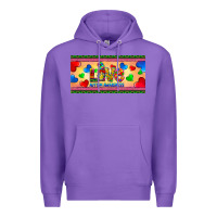 Purple love autism awareness license plate template Premium Hoodie - BarkalooDesign