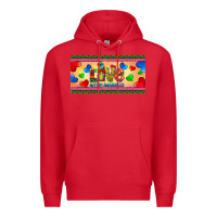 Red love autism awareness license plate template Premium Hoodie - BarkalooDesign