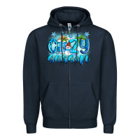 Navy cozy season winter Zipper Hoodie - Zillion Design Studio