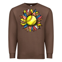 Chestnut softball sunflower Premium Sweatshirt - HRA Design Shop