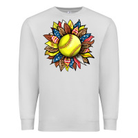 Dove Grey softball sunflower Premium Sweatshirt - HRA Design Shop