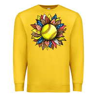 Lemon softball sunflower Premium Sweatshirt - HRA Design Shop