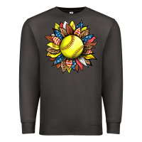 Smoke softball sunflower Premium Sweatshirt - HRA Design Shop