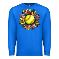 True Royal softball sunflower Premium Sweatshirt - HRA Design Shop