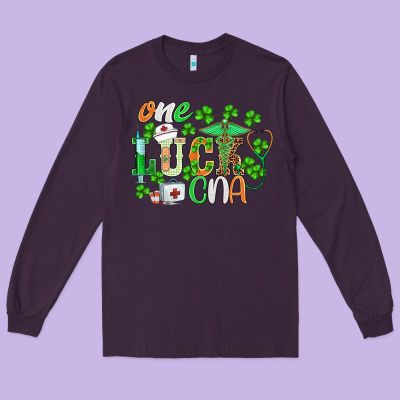 St.patricks One Lucky Cna  Nurse Long Sleeve Tee Designed By Barkaloodesign