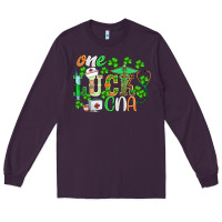 Plum st.patricks one lucky cna  nurse Long Sleeve Tee - BarkalooDesign
