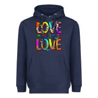 Navy love is love Heavyweight Hoodie - Zillion Design Studio