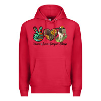 Cardinal Peace Love Dorper Sheep Premium Hoodie - LillyAllenDesigns