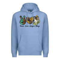 Colony Blue Peace Love Dorper Sheep Premium Hoodie - LillyAllenDesigns