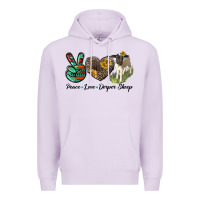 Lilac Peace Love Dorper Sheep Premium Hoodie - LillyAllenDesigns