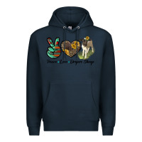 Navy Peace Love Dorper Sheep Premium Hoodie - LillyAllenDesigns