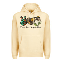 Pina Colada Peace Love Dorper Sheep Premium Hoodie - LillyAllenDesigns