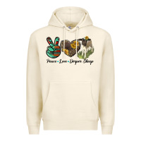 Tofu Peace Love Dorper Sheep Premium Hoodie - LillyAllenDesigns