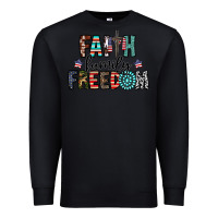 Black faith family freedom Premium Sweatshirt - CowhideDigitalArt