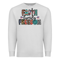 Dove Grey faith family freedom Premium Sweatshirt - CowhideDigitalArt