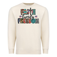 Sandshell faith family freedom Premium Sweatshirt - CowhideDigitalArt