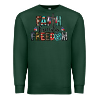 Sports Green faith family freedom Premium Sweatshirt - CowhideDigitalArt